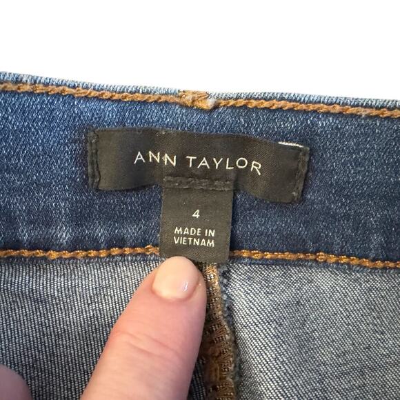 Ann Taylor Jeans Women's Size 4 Blue The Skinny Super High Rise Preppy 1143 - Picture 4 of 11